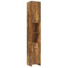 Armario Baño | Mueble Baño Madera Contrachapada Roble Ahumado 30x30x183,5cm Cfw739525