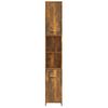 Armario Baño | Mueble Baño Madera Contrachapada Roble Ahumado 30x30x183,5cm Cfw739525