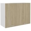 Armario De Pared | Mueble Pared | Armario Colgante Cocina Contrachapada Color Roble 80x31x60 Cm Cfw739552