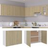 Armario De Pared | Mueble Pared | Armario Colgante Cocina Contrachapada Color Roble 80x31x60 Cm Cfw739552