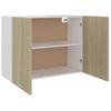 Armario De Pared | Mueble Pared | Armario Colgante Cocina Contrachapada Color Roble 80x31x60 Cm Cfw739552