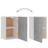 Armario De Pared | Mueble Pared | Armario Colgante Contrachapada Gris Hormigón 39,5x31x60 Cm Cfw739563