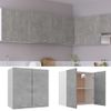 Armario De Pared | Mueble Pared | Armario Colgante Contrachapada Gris Hormigón 60x31x60 Cm Cfw739565