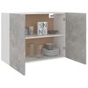 Armario De Pared | Mueble Pared | Armario Colgante Contrachapada Gris Hormigón 80x31x60 Cm Cfw739566