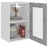 Armario De Pared | Mueble Pared | Armario Colgante Cristal Contrachapada Gris Hormigón 40x31x60cm Cfw739567