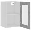 Armario De Pared | Mueble Pared | Armario Colgante Cristal Contrachapada Gris Hormigón 40x31x60cm Cfw739567