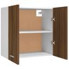 Armario De Pared | Mueble Pared | Armario Colgante Madera Ingeniería Roble Marrón 60x31x60 Cm Cfw739633