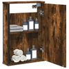 Armario Con Espejo Baño | Mueble Baño Madera Roble Ahumado 42x12x60 Cm Cfw739666