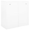 Armario De Almacenamiento | Armario Con Puerta Corredera Blanca Acero 90x40x90 Cm Cfw739684