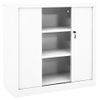 Armario De Almacenamiento | Armario Con Puerta Corredera Blanca Acero 90x40x90 Cm Cfw739684