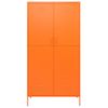 Armario De Almacenamiento | Armario De Acero Naranja 90x50x180 Cm Cfw739747