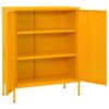 Armario De Almacenamiento | Mueble De Almacenamiento Acero Amarillo Mostaza 80x35x101,5 Cm Cfw739805