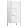 Armario De Almacenamiento | Mueble De Almacenamiento Acero Blanco 42,5x35x101,5 Cm Cfw739816