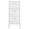 Armario De Almacenamiento | Mueble De Almacenamiento Acero Blanco 42,5x35x101,5 Cm Cfw739816