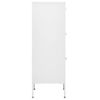 Armario De Almacenamiento | Mueble De Almacenamiento Acero Blanco 42,5x35x101,5 Cm Cfw739816