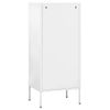 Armario De Almacenamiento | Mueble De Almacenamiento Acero Blanco 42,5x35x101,5 Cm Cfw739816