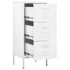 Armario De Almacenamiento | Mueble De Almacenamiento Acero Blanco 42,5x35x101,5 Cm Cfw739816