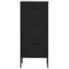 Armario De Almacenamiento | Mueble De Almacenamiento Acero Negro 42,5x35x101,5 Cm Cfw739834