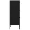 Armario De Almacenamiento | Mueble De Almacenamiento Acero Negro 42,5x35x101,5 Cm Cfw739834