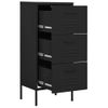 Armario De Almacenamiento | Mueble De Almacenamiento Acero Negro 42,5x35x101,5 Cm Cfw739834