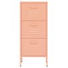 Armario De Almacenamiento | Mueble De Almacenamiento Acero Rosa 42,5x35x101,5 Cm Cfw739842