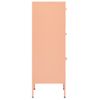 Armario De Almacenamiento | Mueble De Almacenamiento Acero Rosa 42,5x35x101,5 Cm Cfw739842