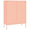 Armario De Almacenamiento | Mueble De Almacenamiento Acero Rosa 80x35x101,5 Cm Cfw739846