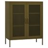 Armario De Almacenamiento | Mueble De Almacenamiento Acero Verde Oliva 80x35x101,5 Cm Cfw739856