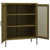 Armario De Almacenamiento | Mueble De Almacenamiento Acero Verde Oliva 80x35x101,5 Cm Cfw739856