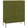 Armario De Almacenamiento | Mueble De Almacenamiento Acero Verde Oliva 80x35x101,5 Cm Cfw739858