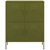 Armario De Almacenamiento | Mueble De Almacenamiento Acero Verde Oliva 80x35x101,5 Cm Cfw739858