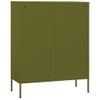 Armario De Almacenamiento | Mueble De Almacenamiento Acero Verde Oliva 80x35x101,5 Cm Cfw739858