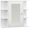 Armario De Baño | Mueble Baño Con Espejo Blanco 66x17x63 Cm Mdf Cfw739865