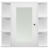 Armario De Baño | Mueble Baño Con Espejo Blanco 66x17x63 Cm Mdf Cfw739865