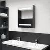 Armario De Baño | Mueble Baño Con Espejo Led Gris Brillante 50x14x60 Cm Cfw739880