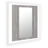 Armario De Baño | Mueble Baño Con Espejo Led Madera Gris Sonoma 40x12x45 Cm Cfw739883