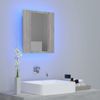 Armario De Baño | Mueble Baño Con Espejo Led Madera Gris Sonoma 40x12x45 Cm Cfw739883