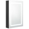 Armario De Baño | Mueble Baño Con Espejo Led Negro Brillante 50x13x70 Cm Cfw739886