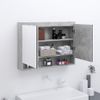 Armario De Baño | Mueble Baño Con Espejo Mdf Gris Hormigón 80x15x60 Cm Cfw739905