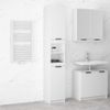 Armario De Baño | Mueble Baño Contrachapada Blanco Brillo 32x34x188,5cm Cfw739919