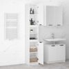 Armario De Baño | Mueble Baño Contrachapada Blanco Brillo 32x34x188,5cm Cfw739919