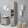 Armario De Baño | Mueble Baño Contrachapada Gris Hormigón 30x30x183,5 Cm Cfw739921