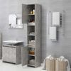 Armario De Baño | Mueble Baño Contrachapada Gris Hormigón 30x30x183,5 Cm Cfw739921