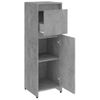 Armario De Baño | Mueble Baño Contrachapada Gris Hormigón 30x30x95 Cm Cfw739922