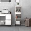 Armario De Baño | Mueble Baño Madera Contrachapada Blanco 30x30x100 Cm Cfw739961