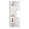 Armario De Baño | Mueble Baño Madera Contrachapada Blanco 30x30x130 Cm Cfw739963