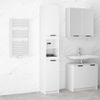 Armario De Baño | Mueble Baño Madera Contrachapada Blanco 32x34x188,5 Cm Cfw739977