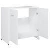 Armario De Baño | Mueble Baño Madera Contrachapada Blanco 60x33x61 Cm Cfw739980