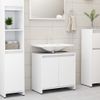 Armario De Baño | Mueble Baño Madera Contrachapada Blanco 60x33x61 Cm Cfw739981