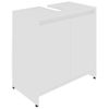 Armario De Baño | Mueble Baño Madera Contrachapada Blanco 60x33x61 Cm Cfw739981